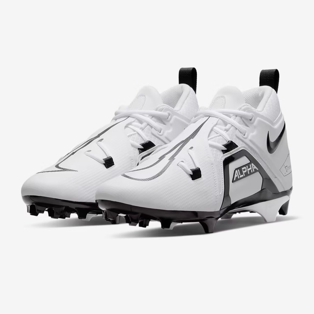 Nike Alpha Menace Pro 3 White Black Football Cleats
